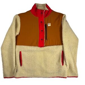 DESO Sweater Womens S Westlake Snap Pullover Zip Pocket Sherpa Logo Western